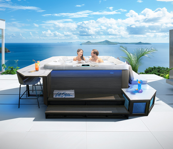 Calspas hot tub being used in a family setting - Milford